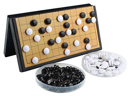 Larcele Falten Magnetisch Go Spiel Set mit Steinen und Brett zum Reisen CXWQ-01 (Klein)