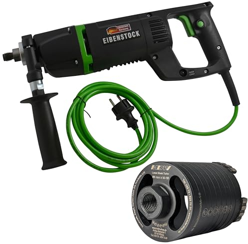 Eibenstock Diamant-Trocken-Kernbohrmaschine EHD 1500 inklusive Staubabsaugung mit Vierschneiderbohrer & Diamant Dosensenker