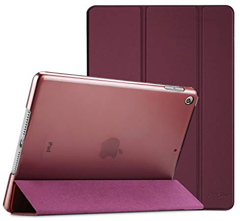 ProCase Hülle für iPad 9./8./7. Generation 10,2 Zoll 2021 2020 2019, Schutzhülle Smart Case Cover Kompatibel mit iPad 9/8/7 -Wein