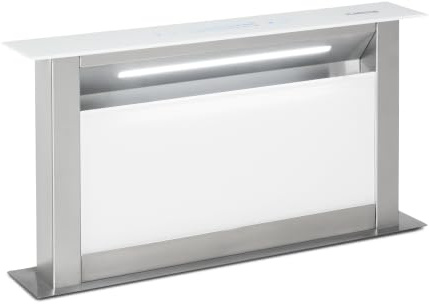 Klarstein Royal Flush Eco 60cm - Campana extractora retráctil, 604 m³/h, Touch-To-Slide, LED, eficiencia energética A++, acero inoxidable y cristal, recirculación/extracción de aire