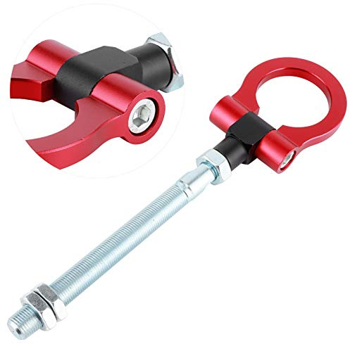 Tbest Gancho De Remolque Reemplazo Para Trabajo Pesado Que Compita Con El Coche IS2303 (Rojo), Material De Aluminio Y Acero Aleado