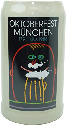 Steinfixx® - Original Oktoberfestkrug 1988 I Jahrgangskrug I Jahreskrug I Wiesnkrug I Sammlerkrug