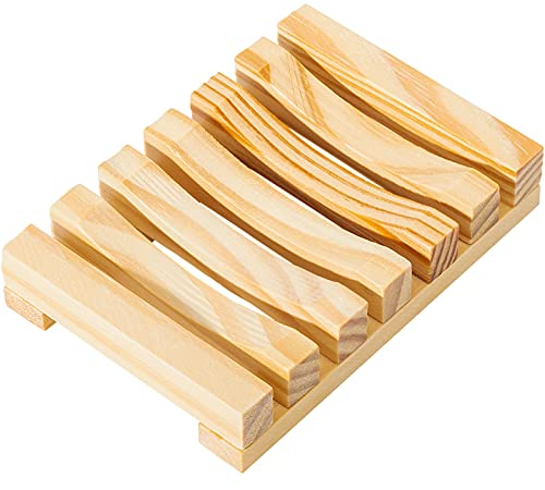 Urbanstrive umweltfreundliche Seifenschale aus natürlichem Holz, Seifenhalter für Badezimmer, biologisch abbaubar, kein Abfall, ohne Plastik, Holzfarben