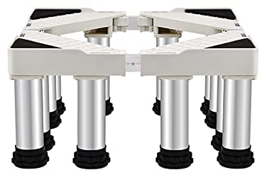 Kühlschrank-Waschmaschinensockel Rutschfester Stoßdämpfungs Waschmaschinen-Untergestell Sockel Länge 50-75cm Waschmaschinensockel Stand für Trockner oder Gefrierschrank (12 Legs,24-27cm)