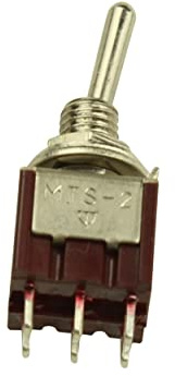 On/On-DPDT - Mini interruttore a levetta a 2 vie
