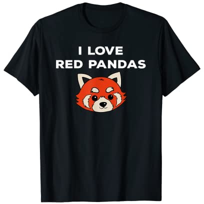 I Love Red Pandas - Amante Animal Rojo panda Divertido Camiseta