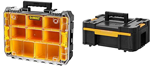 DEWALT Organiseur TSTAK DWST82968-1 - Etanche IP54-7,8L - Pour Petites Pièces et Accessoires - Couvercle en Polycarbonate Transparent & DeWalt