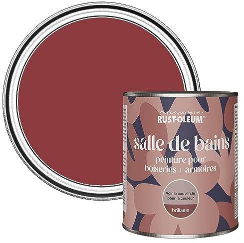Rust-Oleum feuchtigkeitsresistente rot Badezimmerholz- und Schrankfarbe in Hochglanz Finish - Bordeaux 750ML