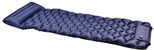 ADITAM Isomatte Camping Luftmatratze Fußpumpe Aufblasen Kompakte Matten für Wandern Angeln Rucksackreisen Auto Zelt Reisen (Blau) Double The Comfort