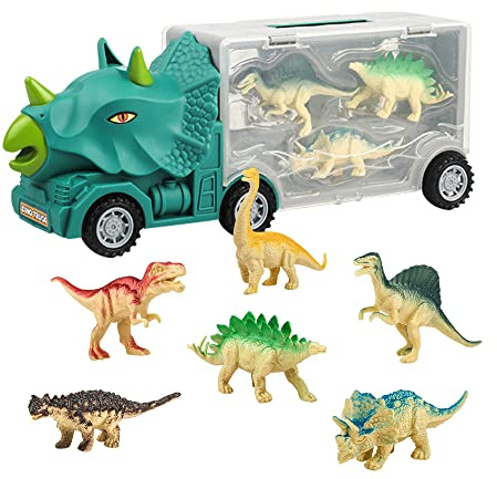 ALEENFOON Triceratops Fordonstransportör, leksak för barn, bil, dinosauriefigurer, 3–8 år
