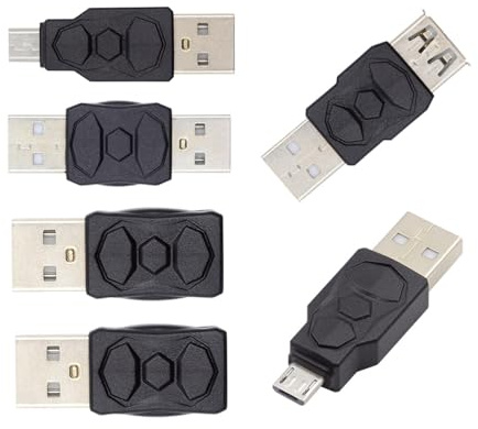 CY Adaptador 6 unids/lote tipo A Micro USB 2.0 Mini USB 5Pin macho a hembra extensión de datos adaptador de alimentación