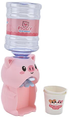 Mini-Wasserspender, Kawaii-Wasserspender Für Kinder, Mini-Wasserkühler, Spender, Spielzeug, Cartoon-Tiere-Stil, Spielzeug-Getränkemaschine, Miniatur(Rosa)