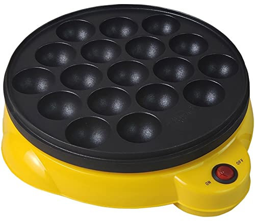Breakfast Maker 18 Holes Electric Takoyaki Maker, Pans for Takoyaki Octopus Ball, Cookies, Cake Pop, Puff，Bubble Egg Waffle , Non-Stick Electric Takoyaki Grill, one Button ON/OFF Sandwich Maker ( Colo