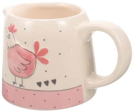 Milisten Easter Tableware Mini Coffee Cups Gravy Pourer Coffee Pitcher Small Milk Creamer Pitcher Syrup Mug with Lid Gravy Boat Creami Ceramics Pink Milk Can Breast