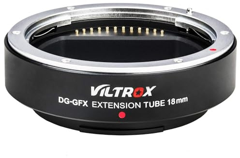 VILTROX DG-GFX Autofokus-Makro-Verlängerungsrohr (18mm) Makro-Verlängerungsrohr Kompatibel mit G-Mount Mittelformat-Objektiven und G-Mount Kameras für GFX50R/GFX50S/GFX100