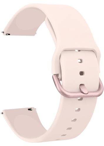 Mugust Bracelets de Montres Silicone 20mm 22mm, Remplacement Dégagement Rapide pour Femme Homme 20mm 22mm (20mm, Rose)