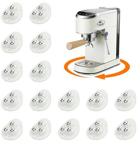 Roulettes pour Meubles, Roulettes Universelles Autocollantes, Mini Roulettes pour Meubles pivotantes à 360°, Roulettes Plates pour Petits Appareils (avec 3 roulements à billes, blanc, 16 PCS)