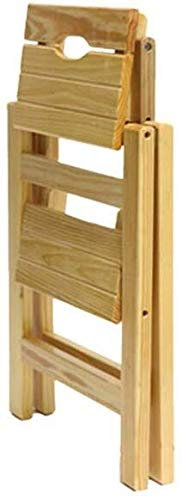 Holzhocker Tritthocker 3 Stufenhocker Home Holz Klappleiter Stuhl Treppenstuhl Tragbare leichte Gartenwerkzeugleiter/2 Stufen