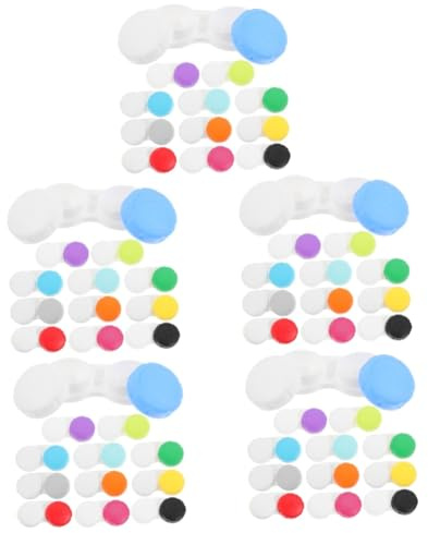 Healeved 60piezas Caja De Lentes De Contacto Estuche para Lentes Cosméticos Contenedor Portátil De Lentillas para Viajes y Actividades Al Aire