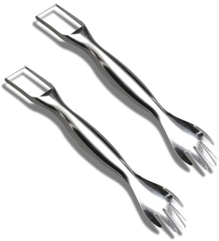 JEXOWIQ Tagliafrutta - 2 pcs taglierina a forchetta 2 in 1,affettatrice per anguria,affettatrici per meloni e angurie,per anguria,per melone,in acciaio inox,per cucina,festa di famiglia,campeggio