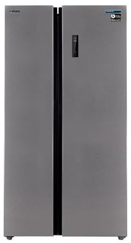 INFINITON Frigorifico Americano SBS-506A77XEM, 505 Litros, 177 cm de Altura, Inverter, Tecnología No Frost TotalFast Cooling y Fast Freezing, Función Eco, E, Inox