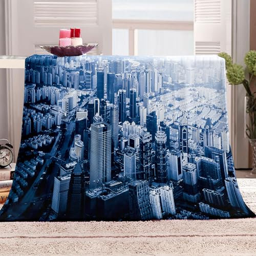 HOOTAP Fleece Decke City Kinderdecke Winter Blanket 100 X 150 cm Decke Flauschig