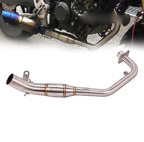 MKYOKO Silenciador De Escape para Motocicleta, Tubo De Enlace Medio Delantero De Acero Inoxidable Modificado, Tubo De Catalizador Deslizante para CB150R