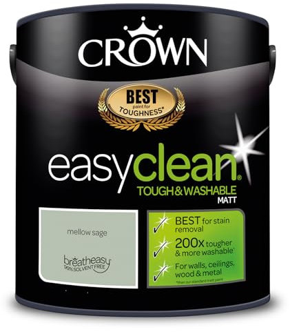 Crown Easyclean Matt Emulsion Paint 2.5L Mellow Sage