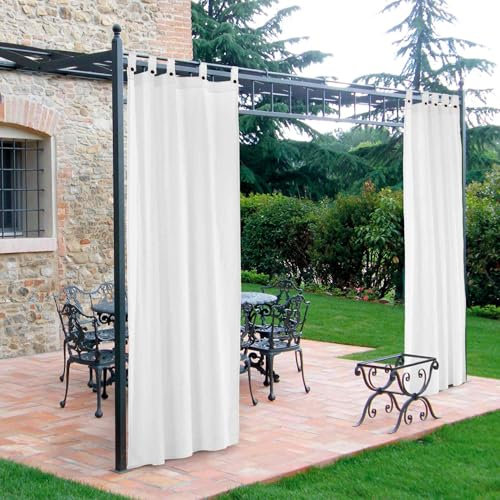 Morbidissimi – Tenda Gazebo Idrorepellente e Resistente, Tenda da Esterno 140x240 cm Per Gazebo, Dotata di Passanti Con Chiusura A Bottone, 100% Made in Italy - Bianco