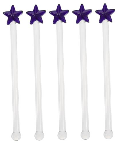 CIYODO 5 Bastoncini per Mescolare Cocktail Vino da Bar Finitura Lucida Insapore Resistente alla Corrosione Calore
