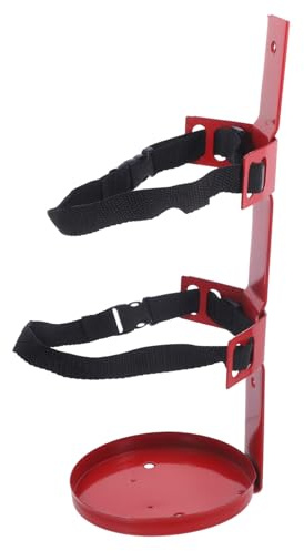 FOYTOKI Supporto Per Estintore in Ferro 14.2x14.2x14.2 Cm Design Compatto Per Montaggio a Parete, Adatto Per Estintori Portatili in Auto e Ambienti Domestici
