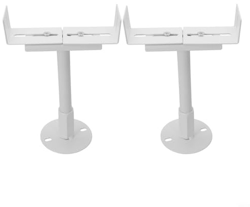 babominimer Lot de 2 supports de fixation au sol pour radiateur - Pieds traditionnels en fonte - Hauteur réglable - 18 à 23 cm