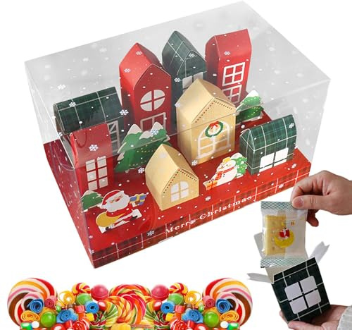Fai da te Calendario dell'Avvento Vuoto Decorazioni Calendario Dell'Avvento Di Natale 2025, Scatole Di Imballaggio Per Dolcetti Di Festa, Regali Di Festa Al Cioccolato Negozi Grandi Negozi