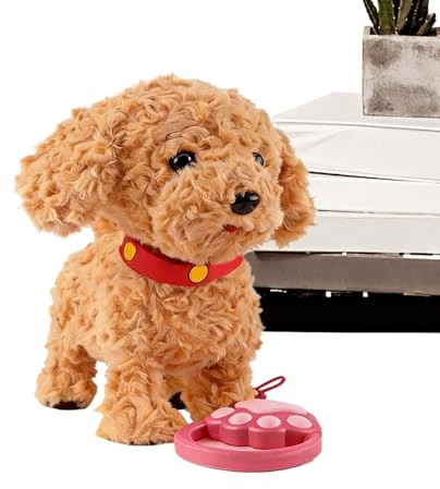 Jsnwernb Chiot Animal de Compagnie Électrique,Compagnon d'apprentissage Linguistique | Jouet Robot Chien Électronique Animal de Compagnie - pour Filles Garçons Chambre Salon Voyage