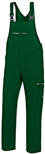 BP 1604-559-74-50l Latzhose, Stretch-Hosenträger mit Clipbefestigungen, 245,00 g/m² Stoffmischung, mittelgrün, 50l