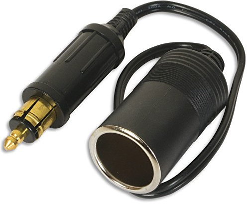 Carviya europäischen Stecker DIN Stecker Zigarettenanzünder Adapter Steckdose Mâle Fiche à Femelle Adaptateur Câble Avec Cap Imperméable Pour Voitures 12V 24V – 15A