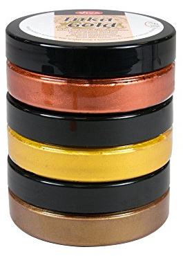 Viva Decor Inka Gold 3er Farbset (Golden Classic) Metallic Effektfarbe, Metallglanz Polierfarbe, Effekt Farbe Metall, Bastelfarbe, Dekofarbe