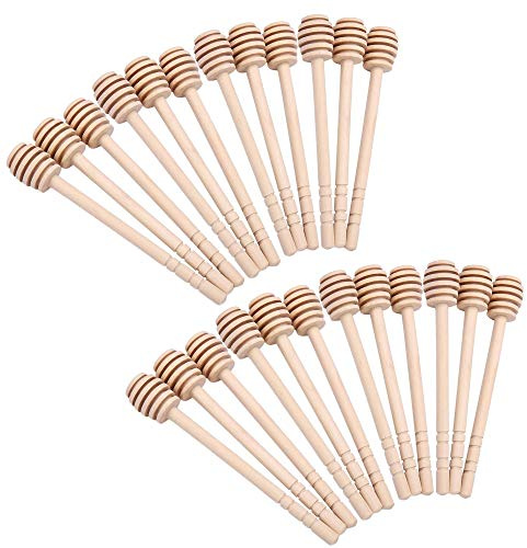 Schneespitze 50 Pcs Honey Spoon Haushalt Holz Tragbare Honiglöffel Honig Dipper Honig Dipper Löffel Holz für Honig Jar 15.5cm