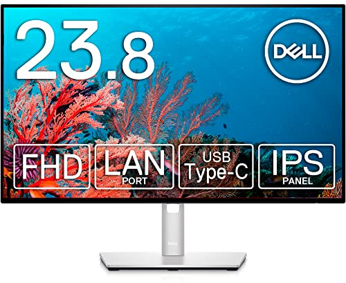 Dell U2422HE UltraSharp USB-C 24 Zoll Full HD (1920x1080) Monitor, 60Hz, IPS, 5ms, 100% sRGB, 3x USB-C, 2x DisplayPort, HDMI, 4x USB, RJ45, 3 Jahre Garantie, Silber