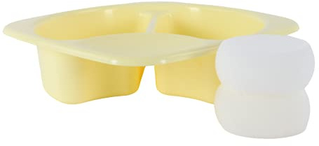 Junior Joy 6191030502YE Obere und hintere Schüssel mit 2 Babyschwamm, gelb, 400 g
