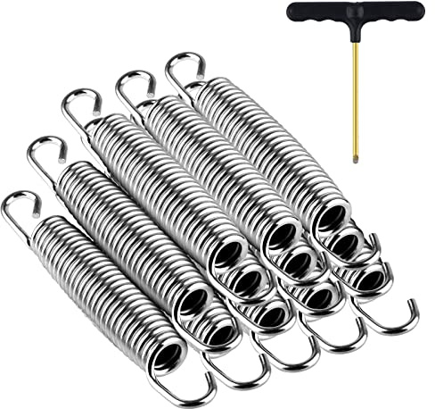 Synoratory 12-25 Stück | Trampolin Federn 140mm + mit T-Haken, Ersatzfedern, für 240 244 305 366 bis 427cm