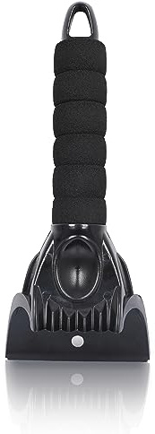 EcoNour Ice Scraper for Car Windscreen (1 Pack) | Window Snow Scraper for Car to Remove Snow, Frost, and Ice | Portable Snow Removal Tool with Foam Handle, Perfect Grip, Scratch-Free