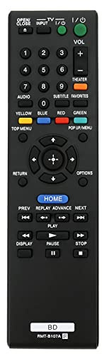 RMT-B107A Remplacement de la télécommande Convient pour Sony Lecteur DVD Blu-Ray BDP-S370 BDP-S373 BDP-S470 BDP-S570