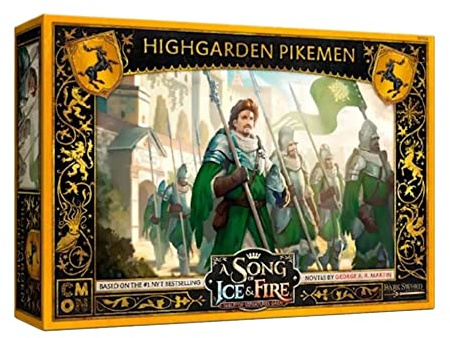 CMON A Song of Ice and Fire Tabletop Miniaturen Game Highgarden Pikemen Unit Box - Treue Fußmänner des Hauses Tyrell, Strategiespiel für Erwachsene, ab 14 Jahren, 2+ Spieler, 45-60 Minuten Spielzeit,