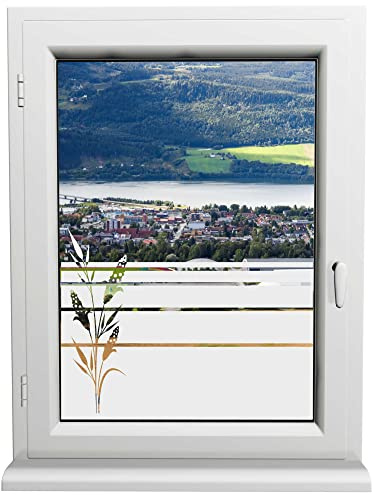 INDIGOS UG - Glasdekorfolie - Hyacinth - Sonnenschutz H50Line - Sichtschutzfolie - Fensterfolie - für die Küche, Bad ans Fenster, Sichtschutz - selbstklebend - matt