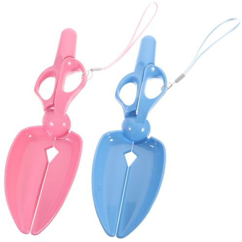 TEHAUX Pinza Raccogli Feci Cane Gatto 9.84 Pollici Paletta Scissor Toilet Resistente Ergonomica Impugnatura per Esterno Casa Cortile Parco Colore Casuale