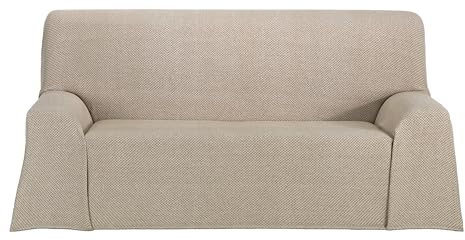 Cardenal Textil - Foulard Polyvalent Saona, Plaid de lit, Couverture de canapé, Beige, 300 x 260 cm