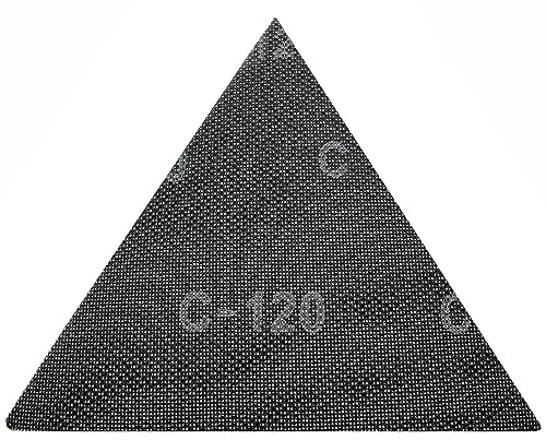 25 Stück Körnung 60 Klett Schleifblätter Schleifscheiben Schleifgitter Schleifpapier Dreieck 290 x 250 mm für Wand- und Deckenschleifer Trockenbauschleifer