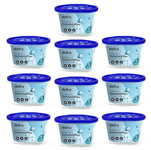 Delka Dehumidifiers Moisture, Damp Absorbers, Disposable Condensation Remover, Dehumidifiers for Mould Compact & Portable Design for Bedroom, Kitchen, Office, Bathroom, Wardrobe