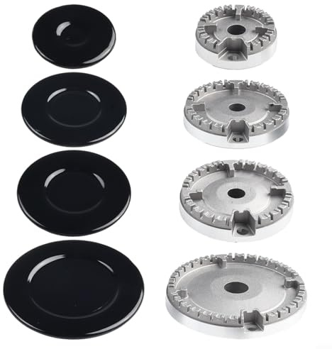 CARMOTTER Set cappello da cucina, coperchio per fornello, kit tappo fiamma a gas, ricambio e accessorio per molti bruciatori a gas ed elettrici (piatto), VA9N7K0L79GB3QI18B6V5T7